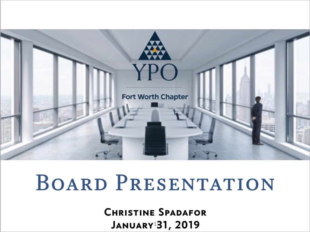 Christine Spadafor Presentations